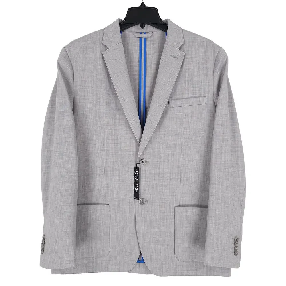Alfani Mens Slim Fit Blazer Sz Large Light Grey Lightweight Stretch *Defect*